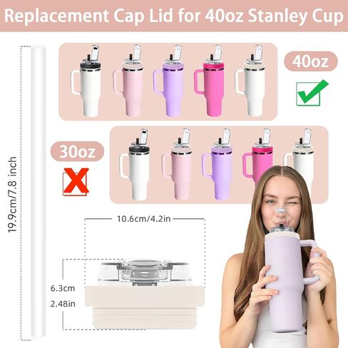 استبدال غطاء تومل 40 أوقية-مقاومة للتسرب ، مقاوم للانسكاب مع غطاء الغبار ، متوافق مع stanley quencher 40oz ، غطاء قابل لإعادة الاستخدام للسفر والاستخدام اليومي (غطاء كوب أسود 40 أوقية) in Saudi Arabia