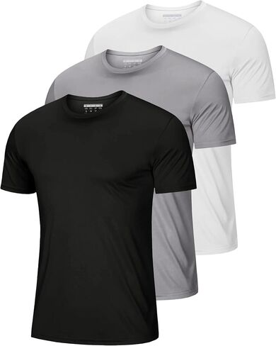 Magcomsen 3 Pack Men Short Shore Dry Dry Dryts Moisture Wicking Upf 50+ Athletic Running Gym Tworkout Twimt Thirts Therts in Saudi Arabia