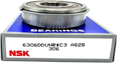 NSK 6306 DDU NR C3 Ball Ball ، Rubber Sealed + Snap Ring 30x72x19 mm in Kuwait
