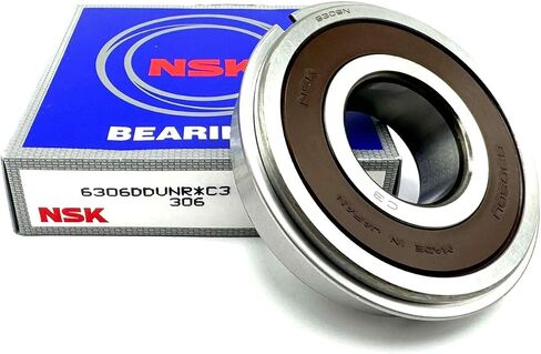 NSK 6306 DDU NR C3 Ball Ball ، Rubber Sealed + Snap Ring 30x72x19 mm in Kuwait