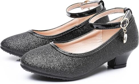 فتيات صغيرات بريق عالي الكعوب ، فستان أحذية طفل صغير أطفال صغيران في الكاحل ضخات حفل زفاف لمضخات ماري جين برينسيس ، الذهب 13 طفل صغير in Kuwait