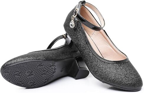 فتيات صغيرات بريق عالي الكعوب ، فستان أحذية طفل صغير أطفال صغيران في الكاحل ضخات حفل زفاف لمضخات ماري جين برينسيس ، الذهب 13 طفل صغير in Kuwait