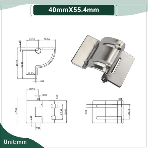Hidden Load-Bearing Hinges Made of 304 Stainless Steel 1Pcs(50mmX60mm) in Saudi Arabia
