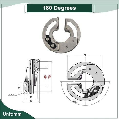 Embedded Cabinet Door 304 Stainless Steel Fan-Shaped Sliding Hinge 1Pcs(180 Degrees) in Saudi Arabia