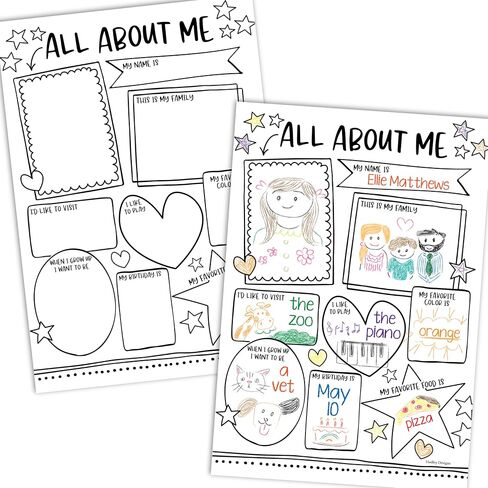 20 Colorful Read All About Me Posters For Elementary School Posters - All About Me Posters Elementary School Supplies For Teachers For Classroom, Star Student Posters Elementary Classroom Supplies in Saudi Arabia