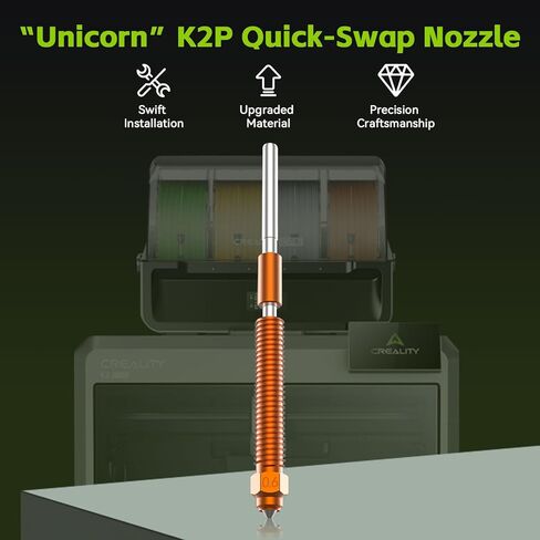 CREALITY K2 PLUS/HI COMBO فوهة 0.4 ملم يونيكورن سريع الراحة مع برنثان مع سبيكة من التيتانيوم تدعم الطباعة عالية التدفق المتوافقة فقط مع CREALITY K2 Plus/HI Combo 3D Printers in Saudi Arabia