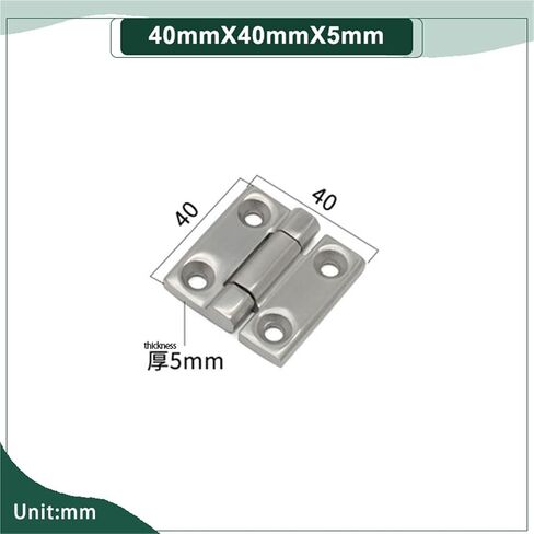 304 Stainless Steel Fixed Swing Hinge Thickened Heavy-Duty 1Pcs(60mmX60mmX8mm) in Saudi Arabia
