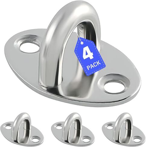 4 PCS من الفولاذ المقاوم للصدأ السنانير عين السنانير + 16pcs مسامير وأنبوب تمدد البلاستيك 16 ٪ ، وسطح السقف الثقيلة للنشاط الداخلي في الهواء الطلق in Kuwait