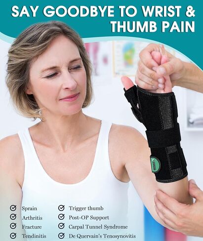 Wrist Brace with Thumb Support for Carpal Tunnel, Thumb Brace for De Quervain's Tenosynovitis, Tendonitis, Thumb Spica Splint Right Hand, Wrist Support Men and Women in Saudi Arabia