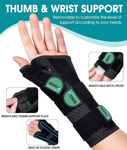 Wrist Brace with Thumb Support for Carpal Tunnel, Thumb Brace for De Quervain's Tenosynovitis, Tendonitis, Thumb Spica Splint Right Hand, Wrist Support Men and Women in Saudi Arabia