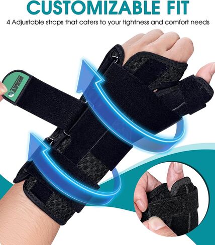 Wrist Brace with Thumb Support for Carpal Tunnel, Thumb Brace for De Quervain's Tenosynovitis, Tendonitis, Thumb Spica Splint Right Hand, Wrist Support Men and Women in Saudi Arabia