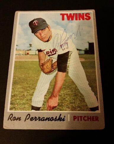 Ron Perranoski Twins 1970 Topps #226 Dodgers Authentic التوقيع على JG2 - بطاقات البيسبول الموقعة in Saudi Arabia