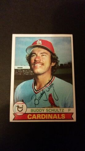 Buddy Schultz Cardinals 1979 Topps #532 Cubs Authentic Signed Autograph FB15 - Autographed Baseball Cards in Saudi Arabia
