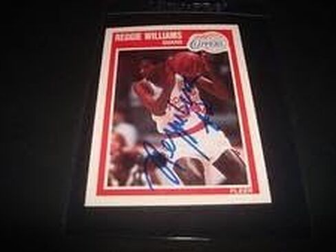 1989 Fleer #74 Reggie Williams Clippers Georgetown وقع توقيعه الأصيل - بطاقات البيسبول الموقعة in Saudi Arabia