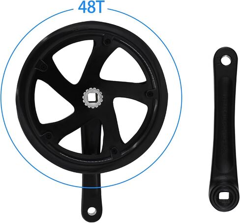 Bicycle Crankset Single Speed 48T with Protective Case for Fixed Gear Bicycles, Urban Folding Bicycles in Saudi Arabia