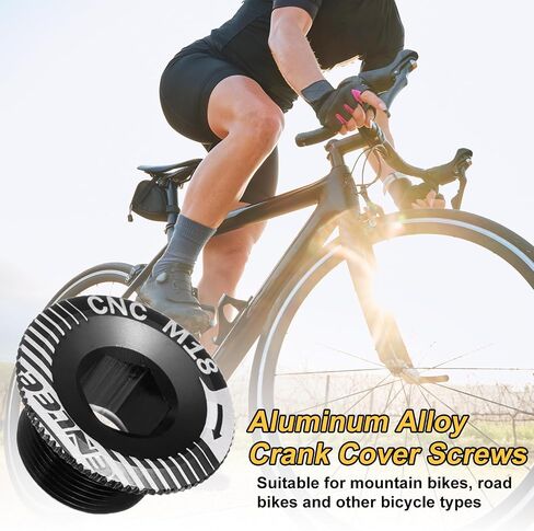 HARFINGTON Crank Cover Screws Aluminum Alloy Bicycle Crank Fixing Bolt Bike Crankset Arm Bolt Chainwheel Screws for Mountain Bikes in Saudi Arabia