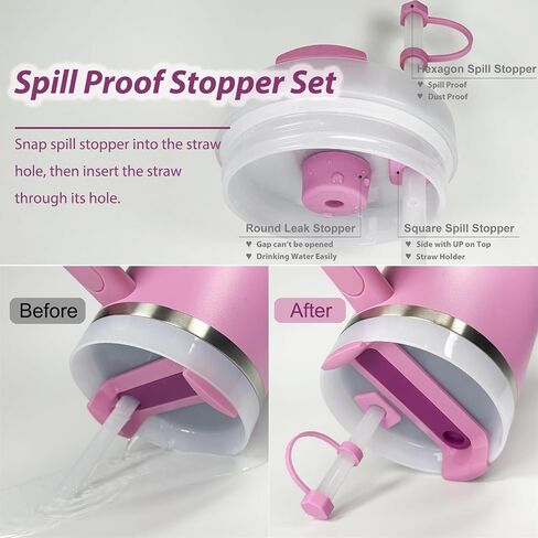 Cup Accessories Set Includes 6Pcs Silicone Spill Proof Stopper, 2Pcs Straw Cover Cap for 9-10 mm Straw, 1Pcs Silicone Boot Compatible with Stanley Cup 40oz&30oz Tumbler(Chili) in Saudi Arabia