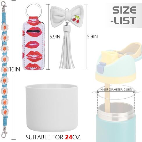 Used for Owala Water Bottle Accessories 16oz 24oz 32oz,Compatible with Owala Water Bottle Handle Strap Charms Silicone Boots in Saudi Arabia