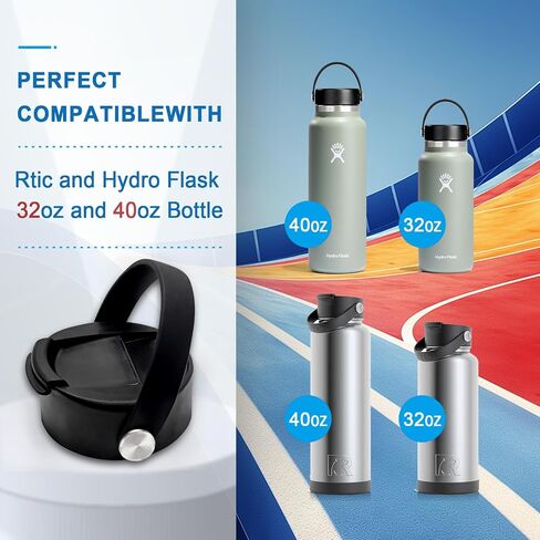 بالنسبة إلى قبعات استبدال متوافقة مع RTIC و Hedro Flask ، مقاومة للتسرب المقاومة للتسرب ومقاومة للغبار (مع مقبض مرن) ، 32 أوقية. و 40 أوقية. استبدال CAPS متوافق مع المزيد من العلامات التجارية العليا. in Saudi Arabia