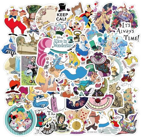 50Pcs Cartoon Frozen Stickers Gifts for Kids Girl Laptop, Cute Waterproof Vinyl Movie Princess Decal for Teen Water Bottle Bike Guitar Phone Skateboard Luggage (F) in Kuwait