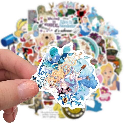 50Pcs Cartoon Frozen Stickers Gifts for Kids Girl Laptop, Cute Waterproof Vinyl Movie Princess Decal for Teen Water Bottle Bike Guitar Phone Skateboard Luggage (F) in Kuwait