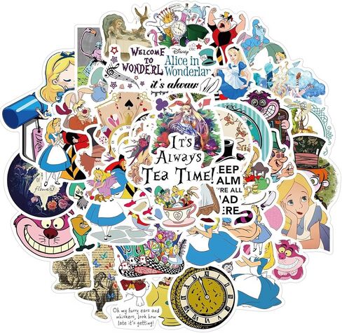 50Pcs Cartoon Frozen Stickers Gifts for Kids Girl Laptop, Cute Waterproof Vinyl Movie Princess Decal for Teen Water Bottle Bike Guitar Phone Skateboard Luggage (F) in Kuwait