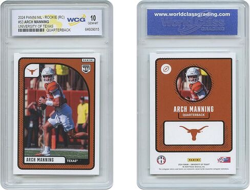 2024 Panini Arch Manning University of Texas Longhorns QB Card True Rookie Card #53 - Gem Mint 10 in Saudi Arabia