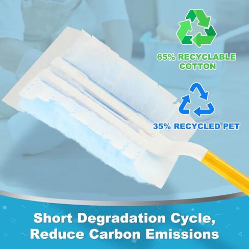 Duster Refills for Swiffer Dusters，Strong Static Dust Removal，Duster Refill Replacement Head for Electronics, Furniture, Blinds（18 PCS+1Handle） in Saudi Arabia