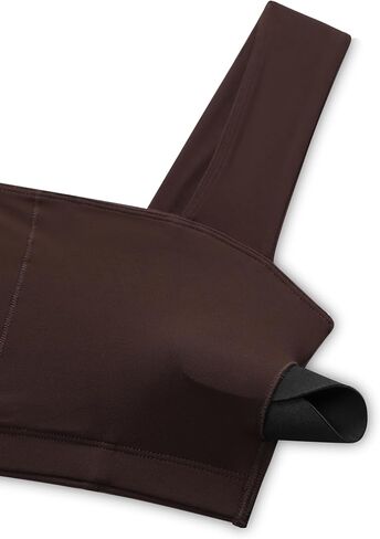 CRZ Yoga Butterluxe Womens Square Neck Sports حمالات الصدر - أشرطة عريضة داعمة مفتوحة الظهر مسببة محصول اليوغا محصول in Kuwait