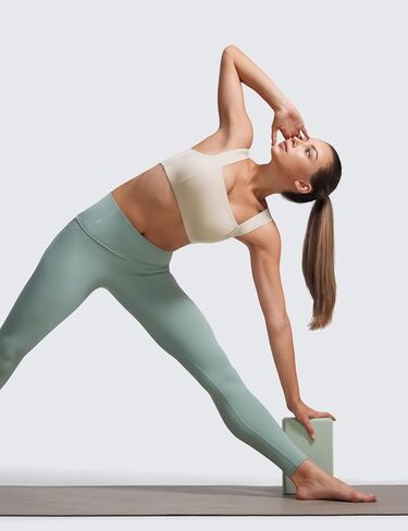 CRZ Yoga Butterluxe Womens Square Neck Sports حمالات الصدر - أشرطة عريضة داعمة مفتوحة الظهر مسببة محصول اليوغا محصول in Saudi Arabia