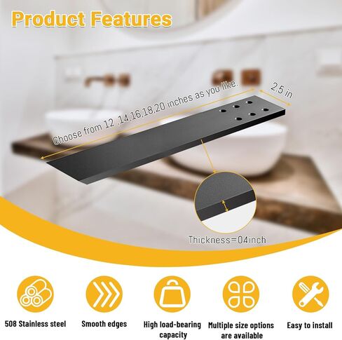 أقواس دعم كونترتوب من الجرانيت المخفية 4 حزمة 20 "L x 2.5" واط ، 3/8 "أقواس عداد ثقيلة العداد الثقيلة ، الدعم المتسلق على الجدار الأسود الدعم لدعم الكوارتز ، الخشب ، الخرسانة ، الجزيرة in Kuwait
