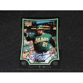 Oakland A's Tommy Everidge Signed 2009 Bowman Autograph Card #BDP15 113 - MLB Autographed Baseball Cards in Kuwait