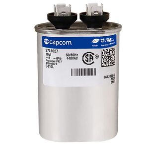 بديل متوافق مع Totaline - P291-1004 Run Capacitor Oval 370/440V Single 10MFD بواسطة JustCapacitors in Kuwait