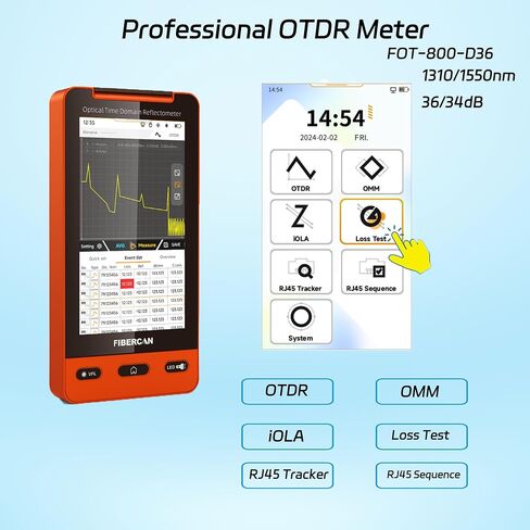 اختبار الألياف الألياف OTDR 1310/1550NM 36DB/34DB 150KM متعدد الوظائف OTDR in Kuwait