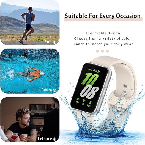 Silicone Sport Band for Samsung Galaxy Fit 3, Adjustable Replacement Watch Strap for Galaxy Fit 3 SM-R390 Women Men in Kuwait