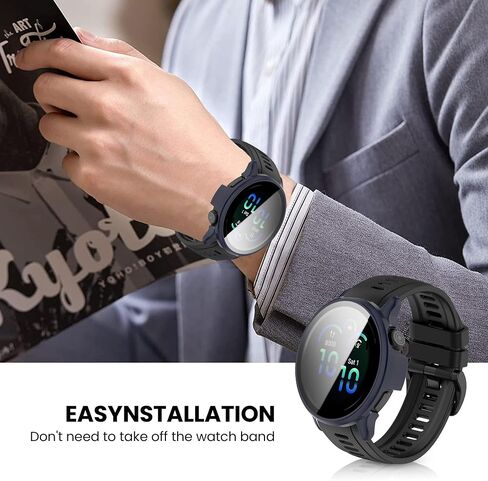 6-Pack Screen Protector Case Compatible with Garmin Vivoactive 6 with Tempered Glass, Ultra-Thin Hard PC Full Protective Face Cover Bumper Shell in Saudi Arabia