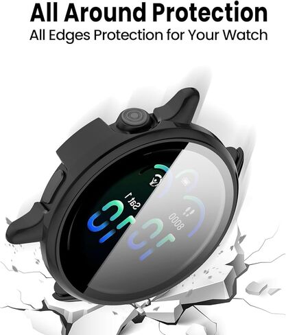 حزمة شاشة 6 عبوات متوافقة مع Garmin Vivoactive 6 مع زجاج مقسى ، وغطاء كامل للكمبيوتر القديم الكامل لغطاء الوجه الواقي الكامل in Kuwait