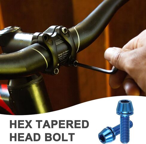 Patikil M5x18mm Titanium Bicycle STEM BOLT ، 6 حزمة مسدس مدبب بروت براغي الجبل بديل المسمار مع غسالة لأجزاء جذع الدراجات ، الأرجواني in Saudi Arabia