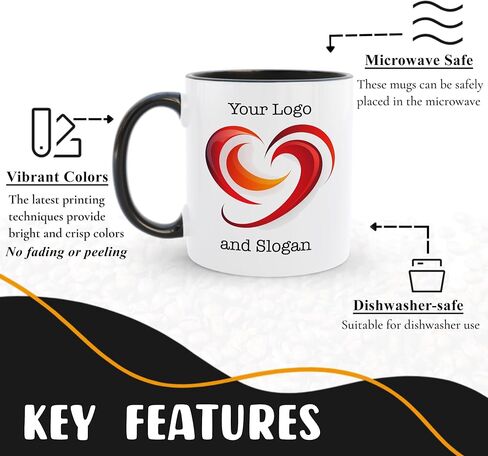 Personalized Coffee Mug, Custom Picture Text or Logo Ceramic Mug, Customized Gift for Men & Women, Taza Personalizada with Photo and Words, Customizable 11 Oz Tea Cup | White in Saudi Arabia