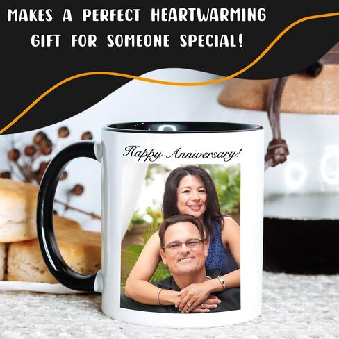 Personalized Coffee Mug, Custom Picture Text or Logo Ceramic Mug, Customized Gift for Men & Women, Taza Personalizada with Photo and Words, Customizable 11 Oz Tea Cup | White in Saudi Arabia
