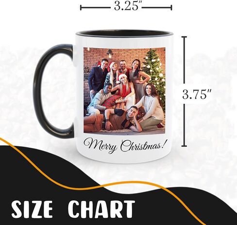 Personalized Coffee Mug, Custom Picture Text or Logo Ceramic Mug, Customized Gift for Men & Women, Taza Personalizada with Photo and Words, Customizable 11 Oz Tea Cup | White in Saudi Arabia