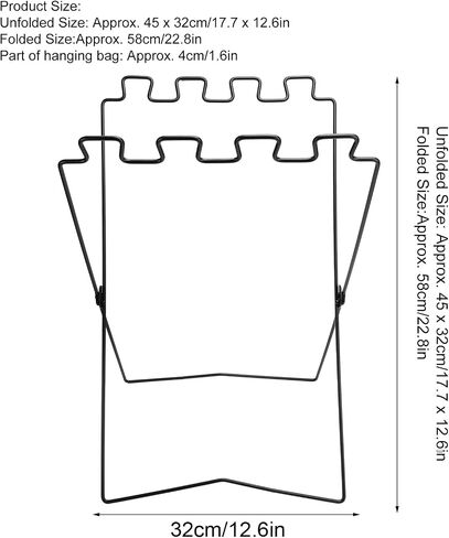 Qiilu Trash Bag Holder, Garbage Bag Holder BBQ Picnic Portable Trash Bag Rack Iron Wire Folding Shelf Garbage Bag Rack in Saudi Arabia