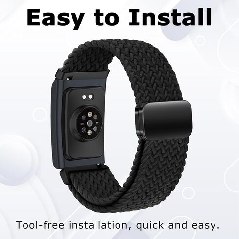 فرقة مضفر متوافقة مع Amazfit Helio Strap/CMF Watch 3 Pro ، تصميم مشبك مغناطيسي ، معصم رياضة ناعم مرن للتنفس للياقة حزام Helio in Saudi Arabia