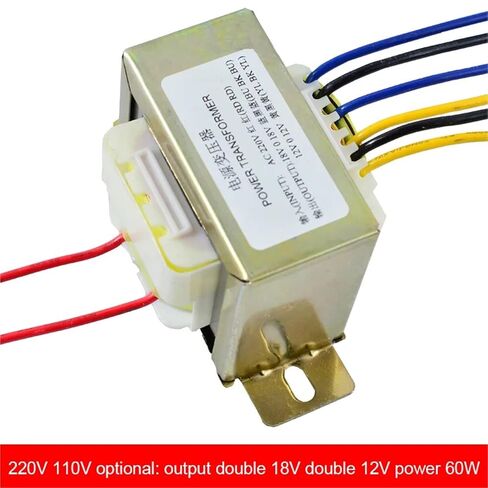 1PCS النحاس النقي النقي AC مزدوج 18V مزدوج 12V متعددة اللف 60W محول الطاقة الطاقة 110V220V (110 فولت) in Kuwait