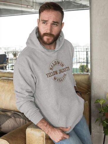 CreateMytee Baldwin Wallace Yellow Jackets Switshirt مقنعين - Baldwin Wallace Yellow Jackets Apparel in Kuwait