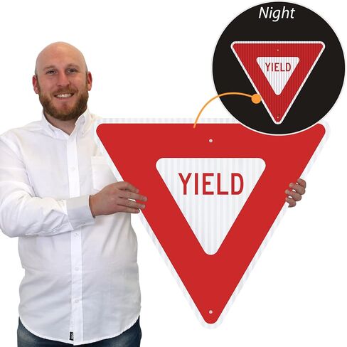 SmartSign Livel MUTCD علامة حركة المرور المتوافقة مع 24 "× 24" ، 3M مهندس من الألومنيوم العاكس ، متينة ، وضوح عالية ، وعلامة السلامة على الطرق ، مصنوعة في الولايات المتحدة الأمريكية in Saudi Arabia
