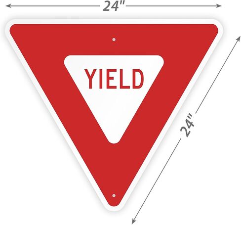 SmartSign Livel MUTCD علامة حركة المرور المتوافقة مع 24 "× 24" ، 3M مهندس من الألومنيوم العاكس ، متينة ، وضوح عالية ، وعلامة السلامة على الطرق ، مصنوعة في الولايات المتحدة الأمريكية in Saudi Arabia