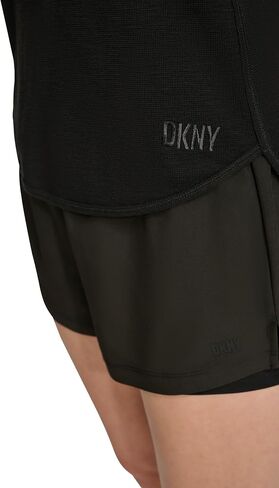 DKNY Women's Short Sluv Mini Slub Waffle T-Shirt in Kuwait
