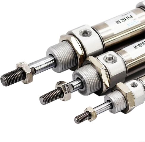 1pcs Mi10/12/16/20/25-10 * 25x30x50x75-S-CA صغير الفولاذ المقاوم للصدأ الأسطوانة الهوائية المزدوجة (السكتة الدماغية 100 مم ، تجويف 16 مم) in Kuwait