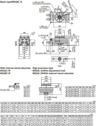 1pcs نوع الأسطوانة الدوارة الهوائية الدقة المدمجة في Rotary Rotary 0-180 DEGREES MSQA10A MSQA20A MSQA30A MSQA40A MSQA50A (MSQA50A) in Kuwait